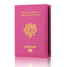 DEKAXID France Travel Passport Holder Case Leather Fashion French Passport Cover Case Wallet for Men Women