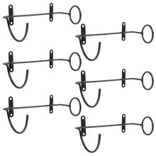 6pcs Wall Mounted Wine Racks Decorative Iron Wine Bottle Display Holders