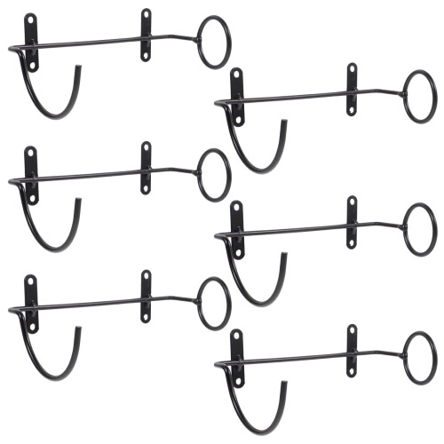 6pcs Wall Mounted Wine Racks Decorative Iron Wine Bottle Display Holders