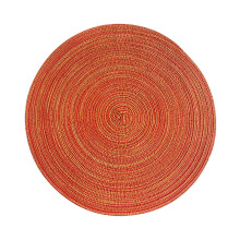 Round Woven Placemat 38cm, Insulated Tray Mat, Decorative Table Doilies for End Tables, Household Hot Mat, compatible with wicker chargers