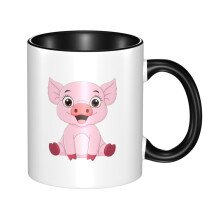 Cute Pig Ceramic Magic Coffee Mug , Tea Cup 11 Oz