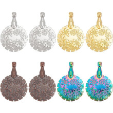 8Pcs Metal Yarn Thread Cutter Pendants, 4 Colors Round Portable Tools for DIY Sewing Craft, Compatible with Yarn Cutting