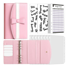 School Supplies Creative Splice A6 Ledger Zipper Bag Macaron Color Budget