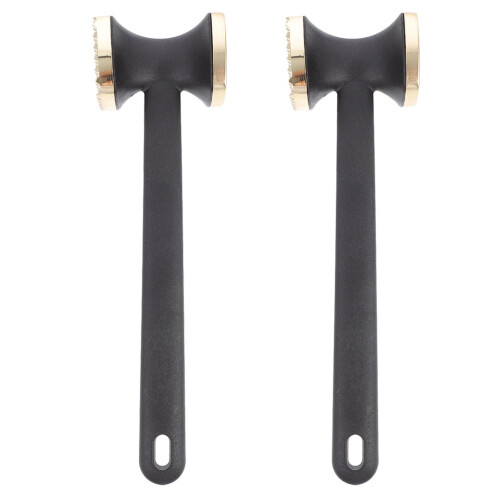 2Pcs Steak Beef Meat Mallet Dual Sided Meat Tenderizer Hammers Kitchen Supply
