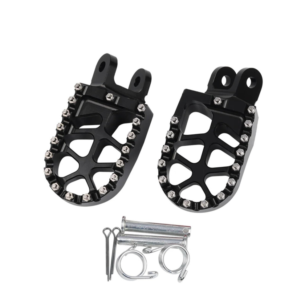 Motorcycle Foot Pegs For Honda Africa Twin Xrv650 Xrv750 Cnc Aluminum With Grip Teeth Black 9455672582919