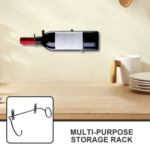 6pcs Wall Mounted Wine Racks Decorative Iron Wine Bottle Display Holders 1