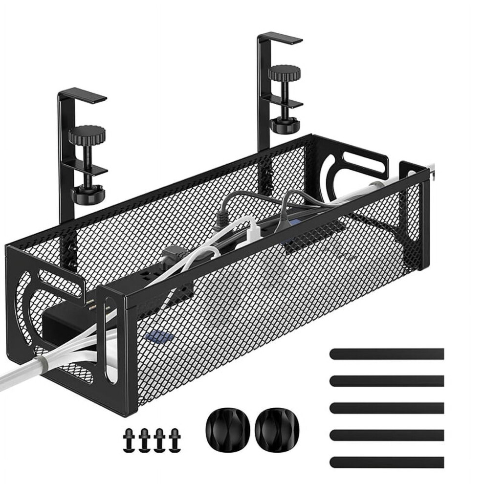 Cable Management Under Desk, Under Desk Cable Management Tray, Desk Cable Organizer,Cable Management Box,Cord Organizer 9496895867063