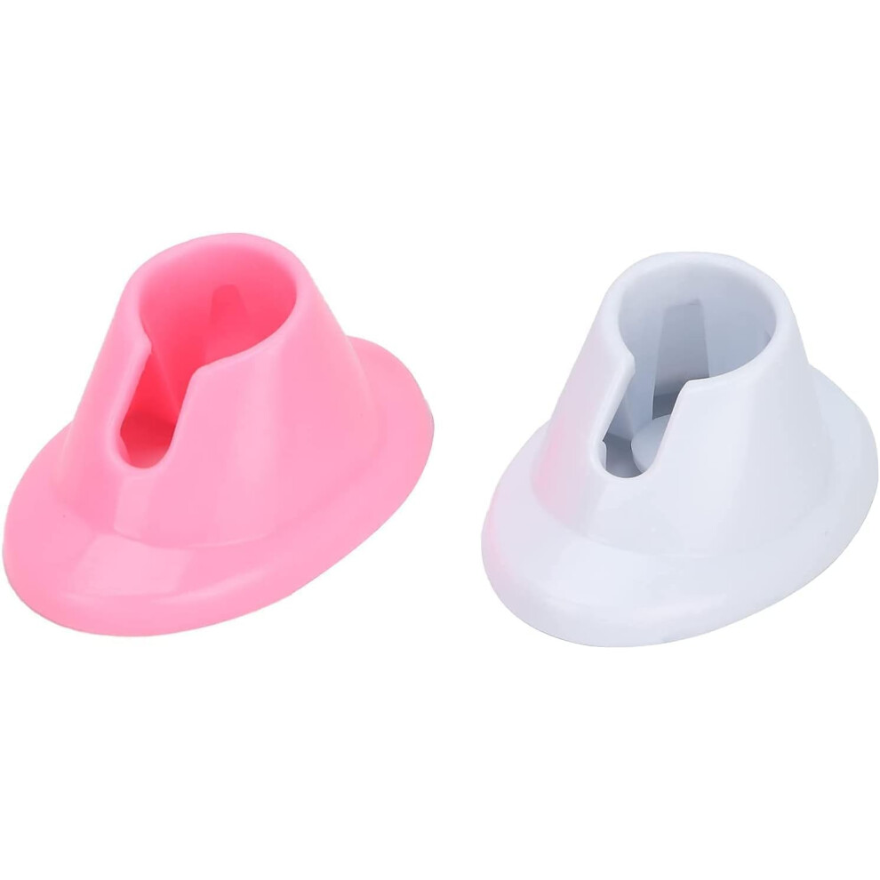 Pink/White 2Pcs And Soft Rubber Nail Polish Holder Antispill Bottle Stand For Salon Manicure