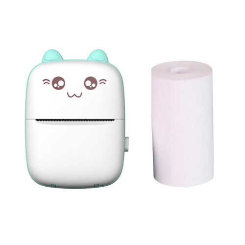 Pocket Printer Portable Thermal with Bluetooth Mini Pi Paper Green