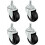 4-pack 40 mm rubber wheels with M8 threaded rod 1