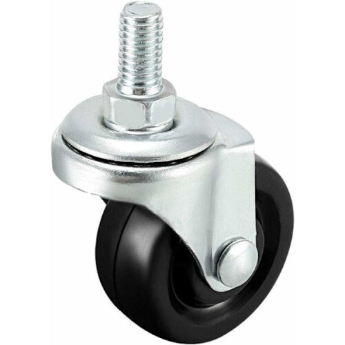 4-pack 40 mm rubber wheels with M8 threaded rod 1
