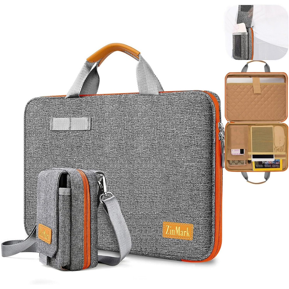 Laptop Case 15.6 Inch Briefcase Military-Grade Protection With Detachable Belt Bag, Compatible Most Popular 15.6 Inch 9555307218548