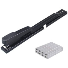 Long Reach Stapler Office Staplers Desktop Stapler, 50 Sheets Capacity Long Arm Staplers with 3000pcs Staples (Black, 50 Sheets Capacity)