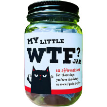 Funny Affirmation Jar with 60 Dark Humor Quotes, Unique Stress Relief Gag Gift for Adults