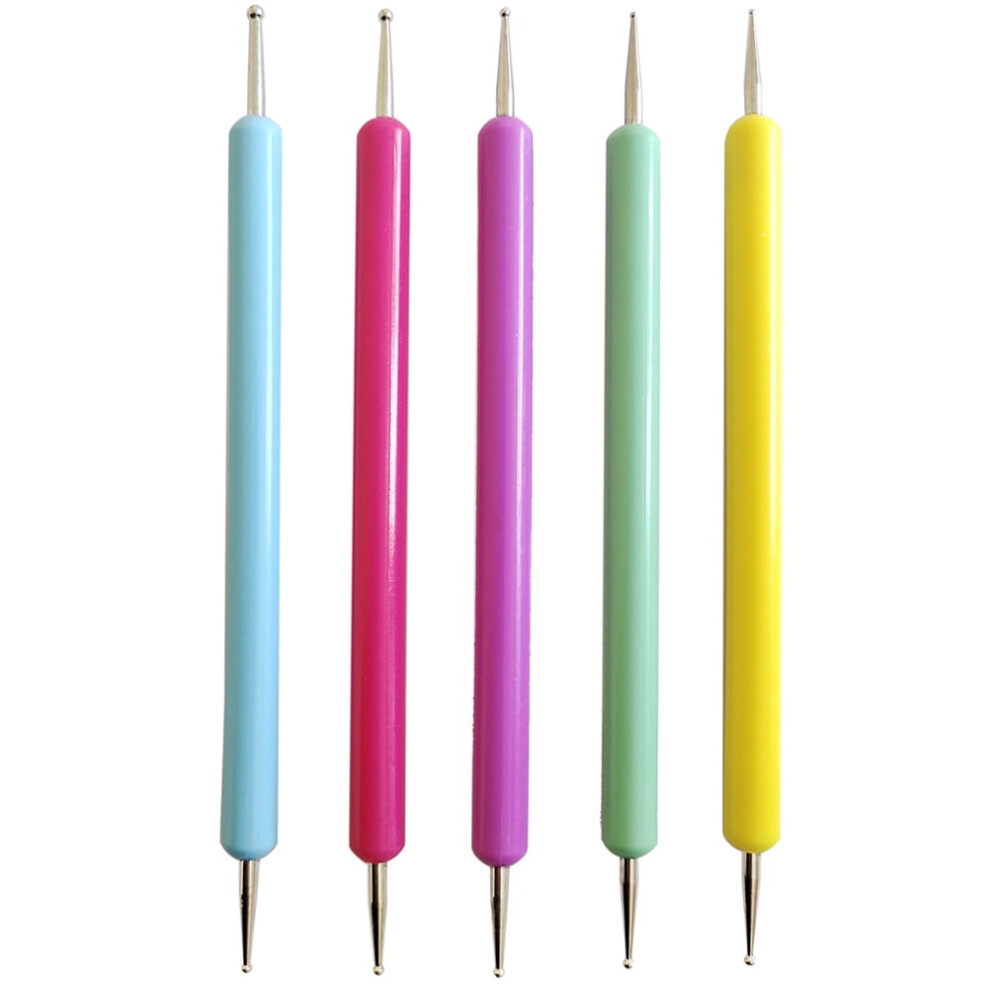 Gongxipen 5pcs Nail Dotting Tools Nail Art Dotting Tool Manicure Painting Tool Pattern Tracing Stylus Tool