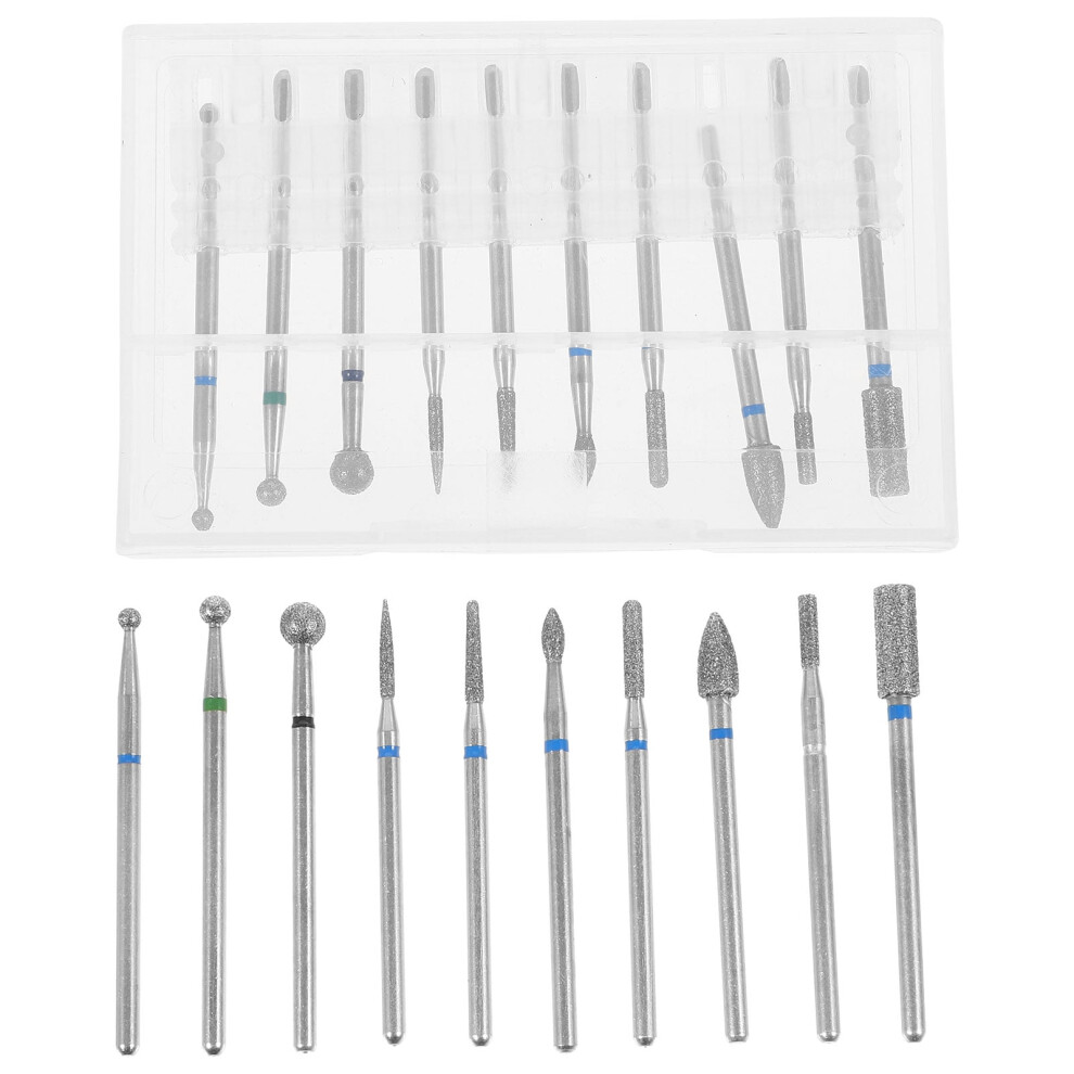 10 pcs Cuticle Manicure Drill Bits Remove Nail Gel Drill Bits Cuticle Nail Drill Bits for Women