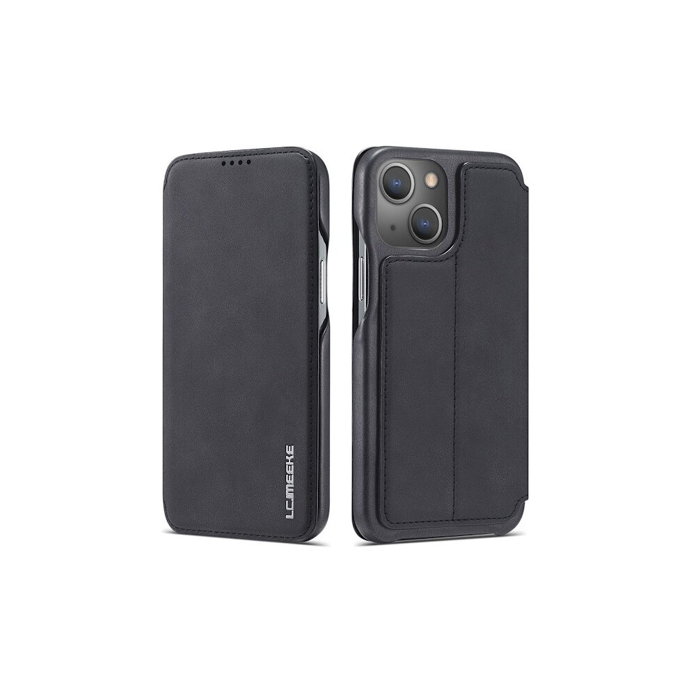 Compatible With Iphone 13 - Lc.imeeke Retro Flip Case - Black 9558633656961
