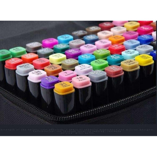 40pcs Marker Pens with Case - Double-Sided - Colored Pencils 1