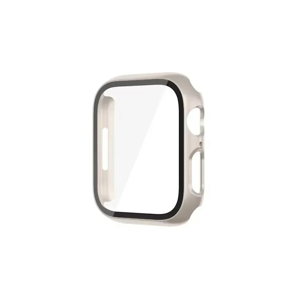 Pc Case + Tempered Glass Compatible With Apple Watch 10 46/42Mm, Ultra 2/1 49Mm, Iwatch 9-5 Se 45/41/44/40Mm, Starlight 9558633657395