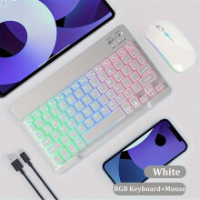 Ultra-Slim Backlit Backlight Wireless Keyboard And Mouse For IOS Android Windows Phone/Tablet compatible with IPad English Keyboard And Mouse.
