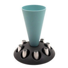 Piping Bag Stand Holder with 8 Slots for Nozzles, Compatible with Pastry Bags, Plastic Cake Decorating Tool Organizer