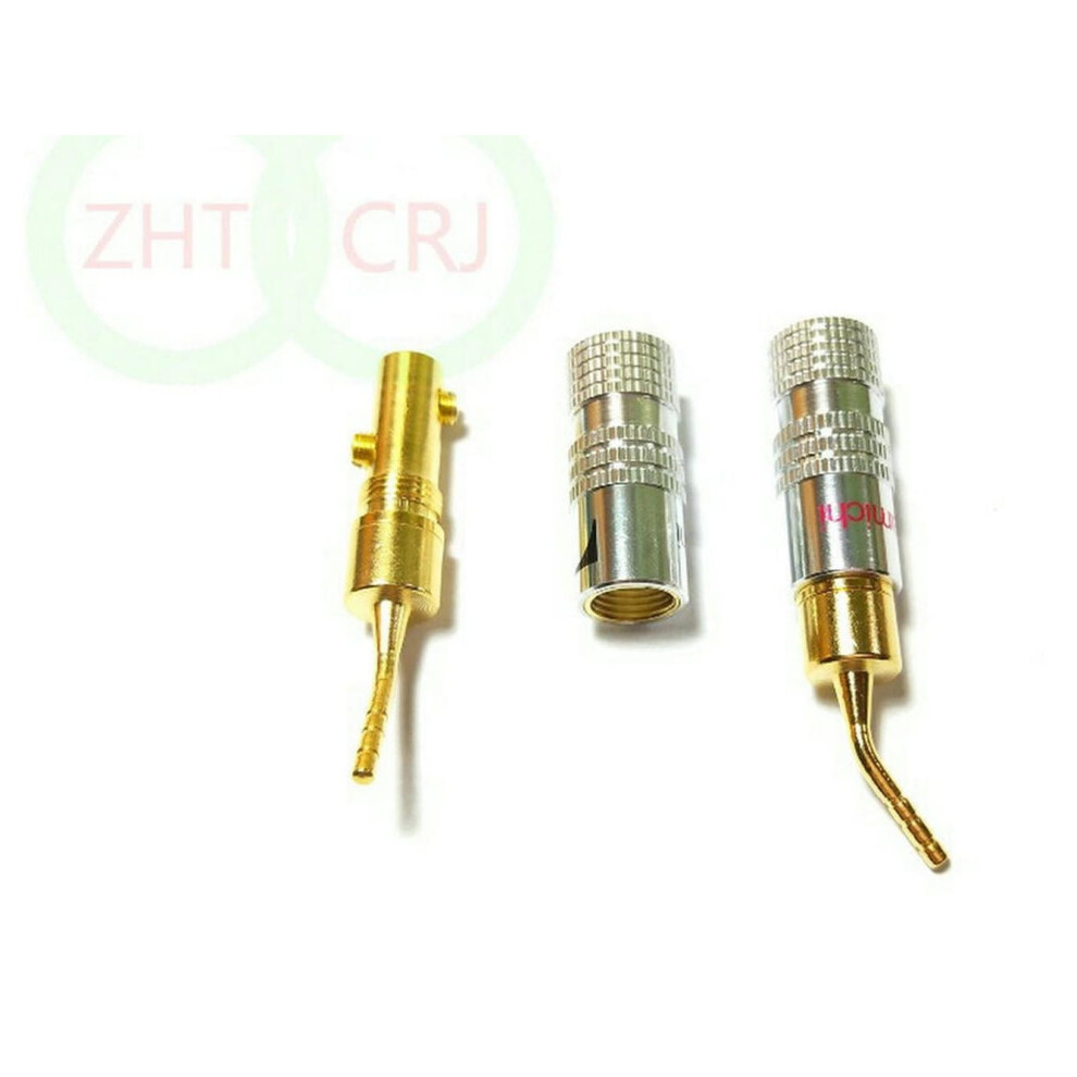 For 20Pcs 24K Gold Plated Speaker Cable Pin Banana Terminal Connector Plug 9558633657500