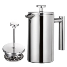 350ml Double Walled Stainless Steel French Press Coffee Maker with Stainless Steel Filter, Insulated Coffee Pot, Press Filter Pot