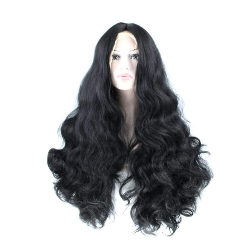 Lace Front Wig Synthetic Long Curly Hair HandWoven Soft Durable Fiber for Natural Look 50CM