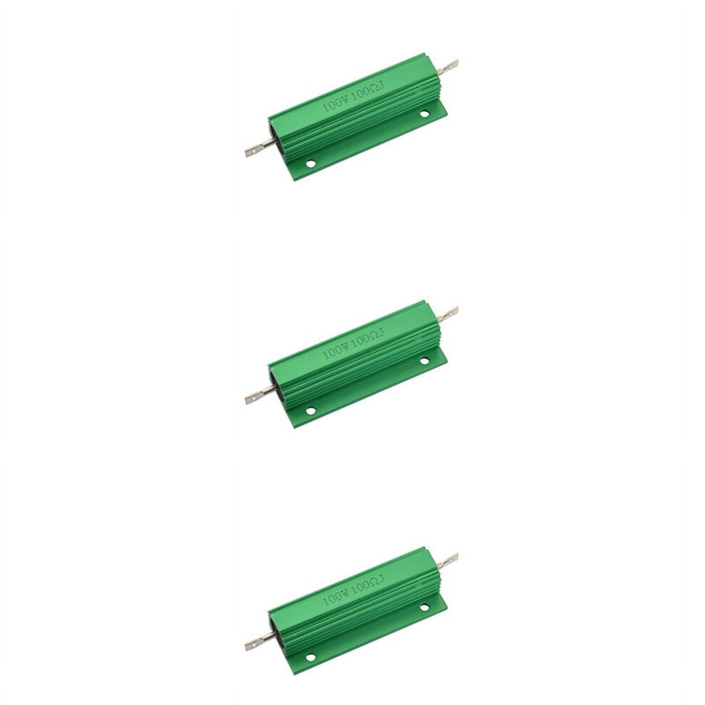 3X Aluminum Shell 100W Watt 100 Ohm Wirewound Power Resistor 9483153197000