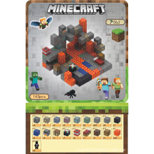 Minecraft building blocks, including 143 six-sided magnetic cubes, comes with 4 dolls (Mine Adventure) Mine Adventure