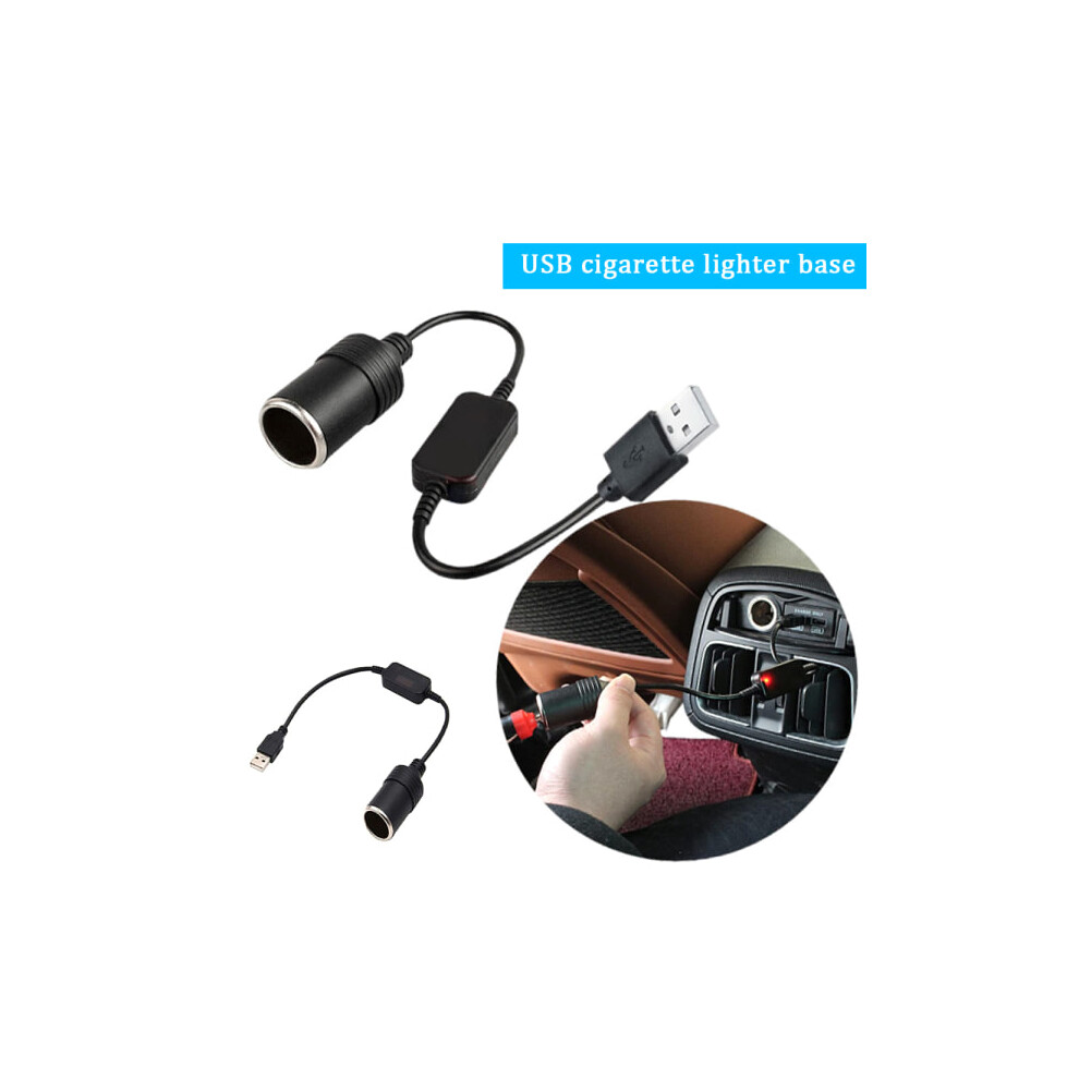 5V Usb Male To Female 12V Socket Car Converter Black 9395123443560