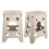 17.9" Folding Step Stool 220lbs Capacity, Foldable Plastic Stool with Handle for Kitchen Bathroom Bedroom (Beige, 2PCS) 1