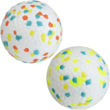 (2 pcs) Indestructible Dog Ball, compatible with water play, high bouncing rubber, lightweight, for small, medium & large dogs