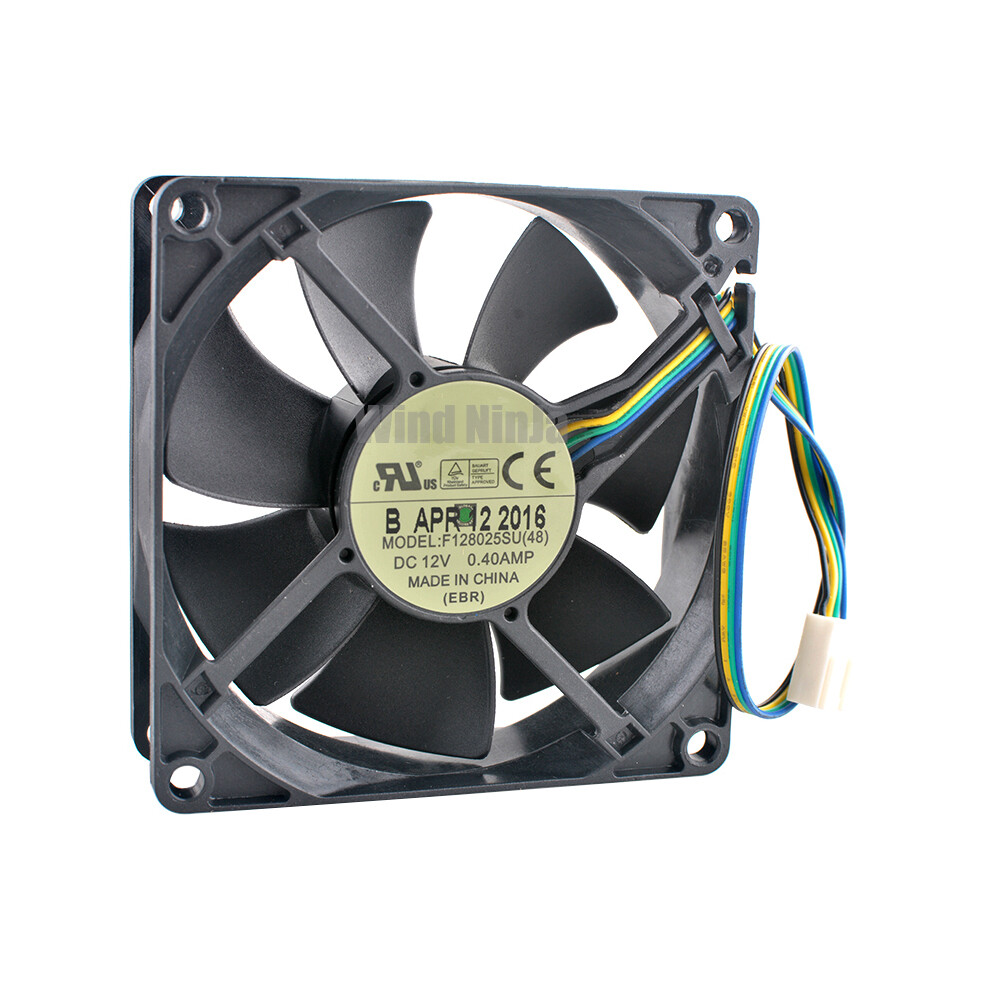 F128025su 8Cm 80Mm Fan 80X80x25mm Dc12v 0.40A 4Pin 4400Rpm High Speed Cooling Fan For Server Computer Chassis Cpu 9395123443478