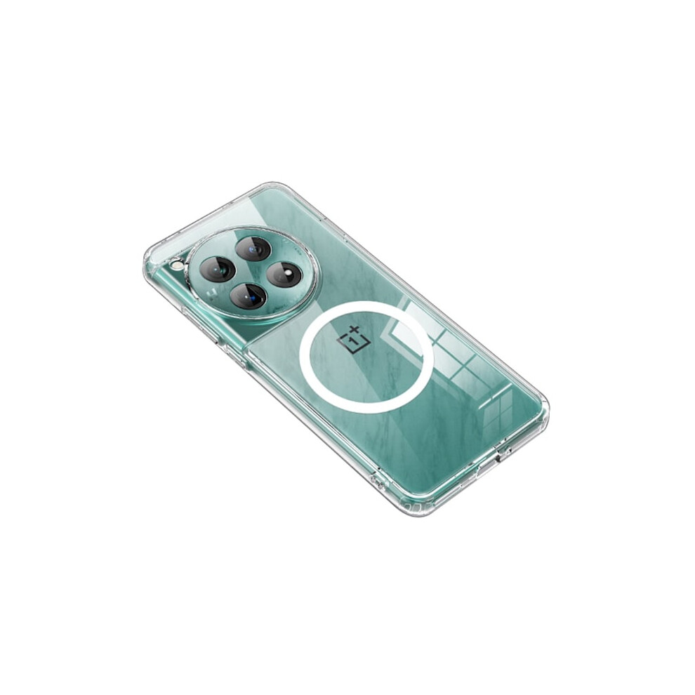 Skalo Compatible With Oneplus 12 5G Tpu Hybrid Magnetic Ring Cover - Transparent Transparent 9395123444734
