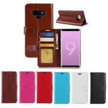 Compatible with Samsung NOTE 9 LEATHER Wallet Case (3 cards) - RED red