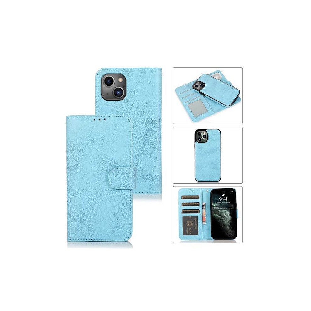 Compatible With Iphone 13 - Practical Wallet Case Leman Light Blue 9130661562829