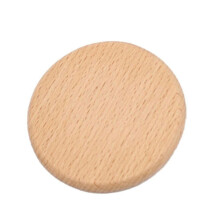 Wooden Coasters for Drinks - Natural Wood Set with Non-Slip Mat, Compatible with Cup Holders, Round Solid Wood Coaster for Furniture Protection