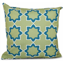 Simply Daisy 16" x 16" Bohemian 2 Geometric Print Pillow, Green