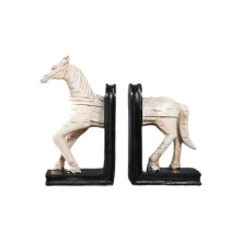 Horse Bookends Decorative Resin Horse Sculpture with AntiSlip Base for Shelves and Office Desk