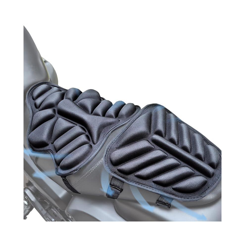 2Pcs Motorcycle Seat Cushion With Gel Pad For Honda Cb125r Cb300r Cb400x Cb650r Cb500f Cb500x, Shock Absorbing Breathable Mesh For Long Rides 9053599928812