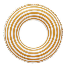 Large Inflatable Pool Float Swim Ring with Bright Striped Design for Adults and Kids