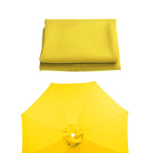 Patio Umbrella Replacement Canopy 8ft Waterproof UV Protection Cover Fits 6 Ribs Yellow