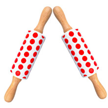 2pcs Nonstick Silicone Rolling Pin with Durable Wood Core for Baking, Pizza Dough and Pastry