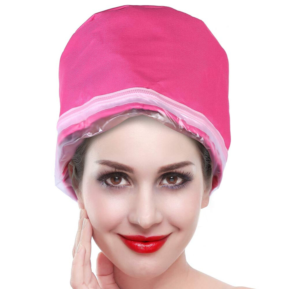 Hair Steamer Cap with Adjustable Temperature and Waterproof Liner for Deep Conditioning and Hot Oil Treatment