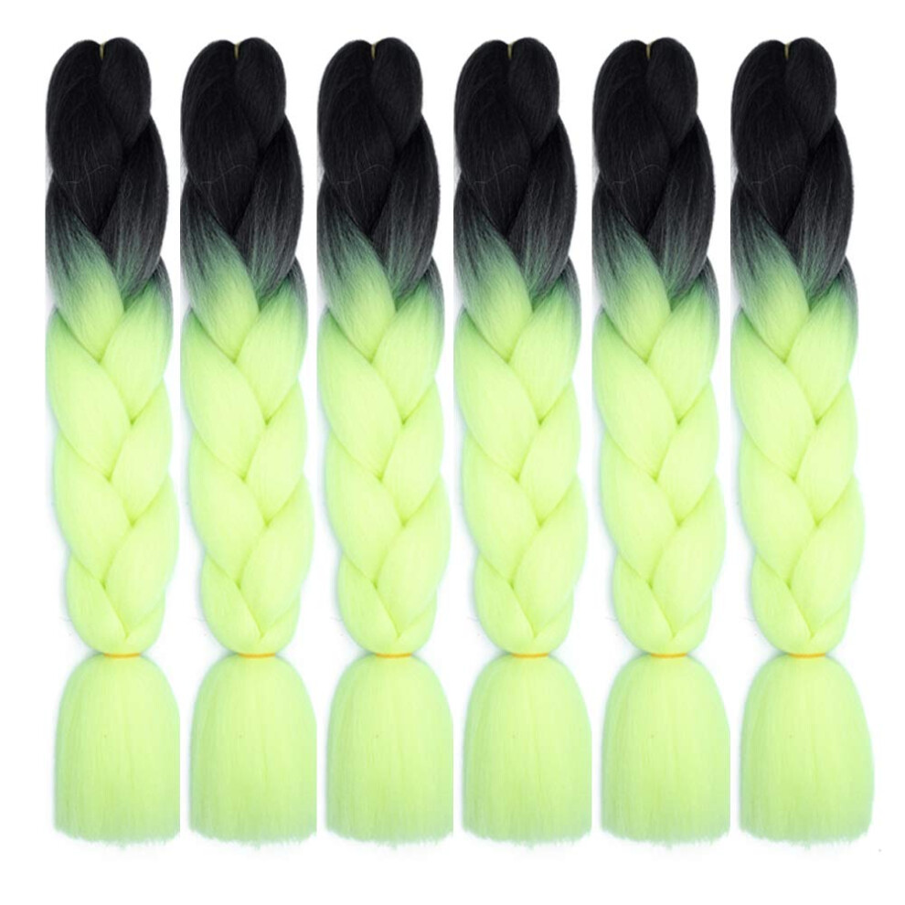 Jumbo Braiding Hair Extensions 24 Inch Ombre Heat Resistant Synthetic Fiber for Box Braids