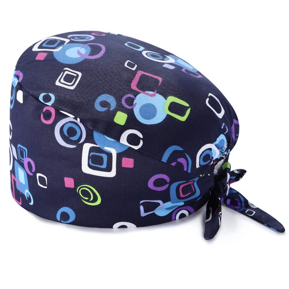 Satin Lined Scrub Cap For Women And Men With Sweatband, Adjustable Bouffant Hat Style44 9070919567391