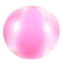 Pink Glitter Sequin Inflatable Beach Ball for Pool Parties and Summer Backyard Fun