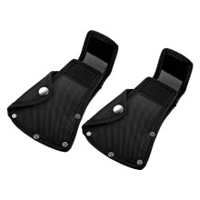 Uanit 2PCS Hatchet Head Sheath Compatible with Most Axes, Black Axe Cover, Double Snap Blade Protector for Outdoor Hiking Work