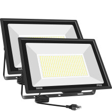 500W LED Flood Light Outdoor 2 Pack, Super Bright 55000LM IP66 Waterproof Stadium Lighting